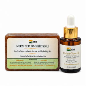 NEEM & TURMERIC SOAP + DIVINE GLOW OIL BUNDLE